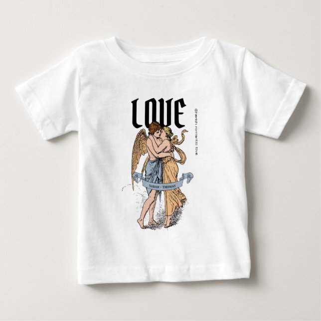 Kärlekens omfattning – Romantisk parillustration T Shirt (Framsida)