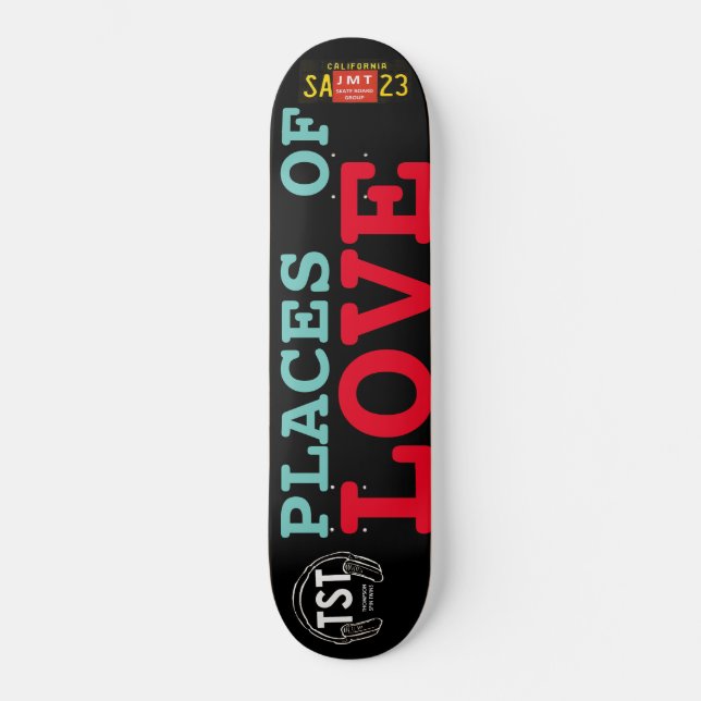 KÄRLEKENS PLATSER  Skateboard (Framsida)