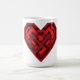 Kärlekens sammanflätade hjärta kaffemugg