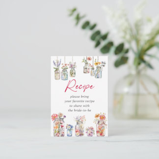 Kärlekens vilda bröllopsfestrecept för Wildflower Tilläggskort