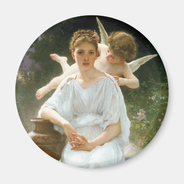 Kärlekens viskningar, första drömmen av Bouguereau Magnet (Framsidan)