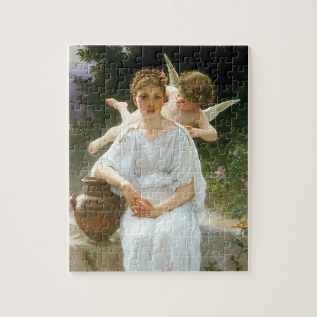 Kärlekens viskningar, första drömmen av Bouguereau Pussel (Vertikal)