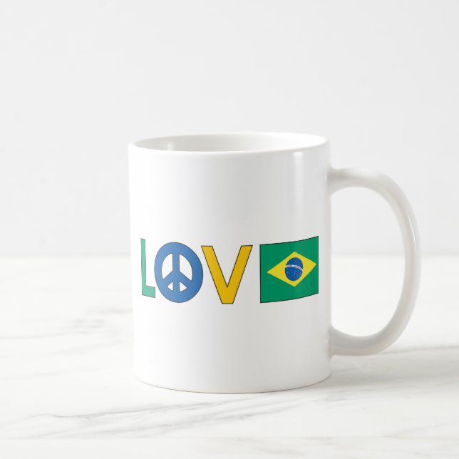 Kärlekfred Brasilien Kaffemugg (Höger)