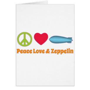 Kärlekfred och Zeppelin Hälsningskort