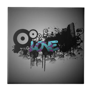 KÄRLEKgrafitti Kakelplatta