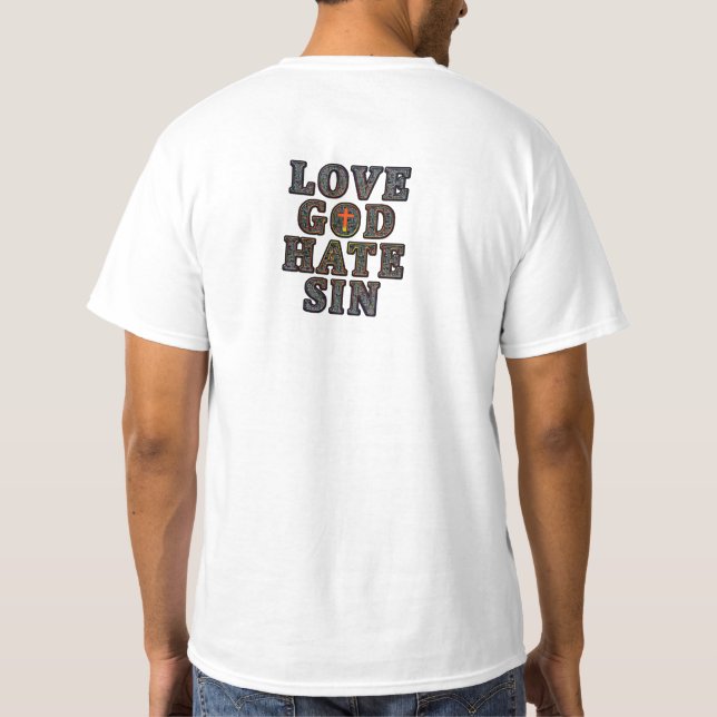 Kärlekgudhat syndar tee shirt (Baksida)