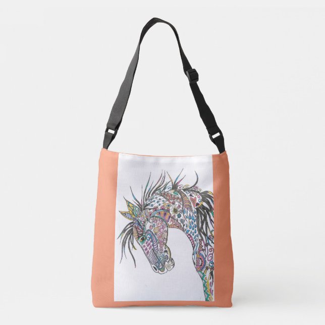 Kärlekhästar som kor förkroppsligar, hänger lös axelväska (Baksida)