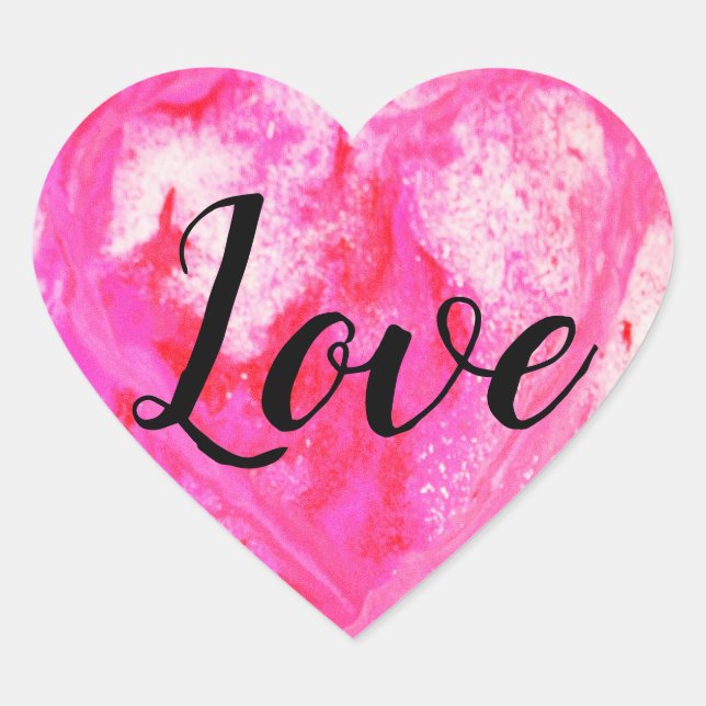 Kärlekhjärta Hjärtformat Klistermärke (Framsida)