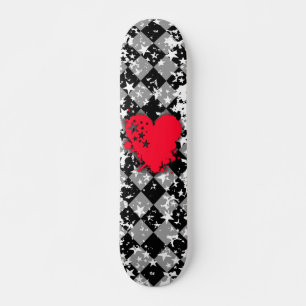 Kärlekhjärtastjärna Splatt Old School Skateboard Bräda 21,6 Cm