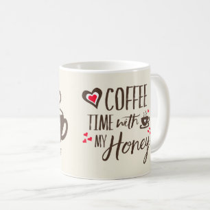 Kärlekkaffetid med mitt honungpars mugg