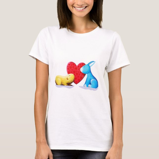 Kärlekkaniner T-shirt (Framsida)