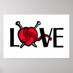 KärlekKnitters som sticker grafik Poster