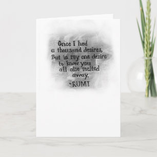 Kärlekkort - inspirera Rumi citationstecken Helgkort