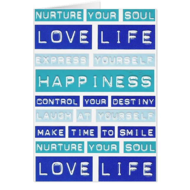 Kärlekliv, leende hälsningskort (Framsidan)