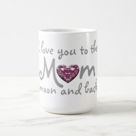 kärlekmamma till måne- och baksidamuggen kaffemugg