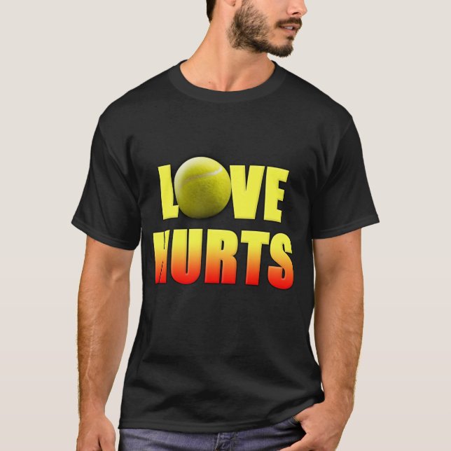 Kärlekmen, rolig tennis t-shirt (Framsida)