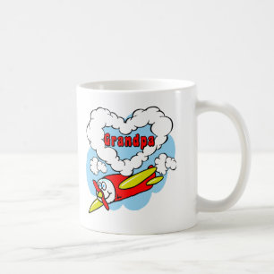 Kärlekmorfadern lurar flygplan kaffemugg