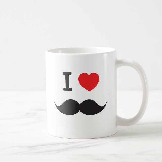 KärlekMoustachemugg Kaffemugg (Höger)