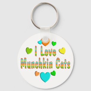 KärlekMunchkin katter Nyckelring