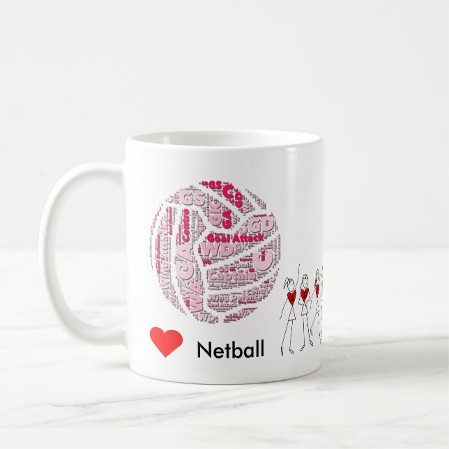 Kärleknetballen placerar ordmolnet kaffemugg (Vänster)