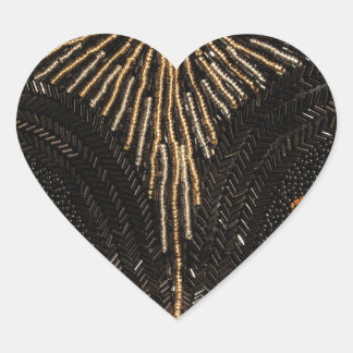 Kärlekpärlor? Vintageglamour Hjärtformat Klistermärke