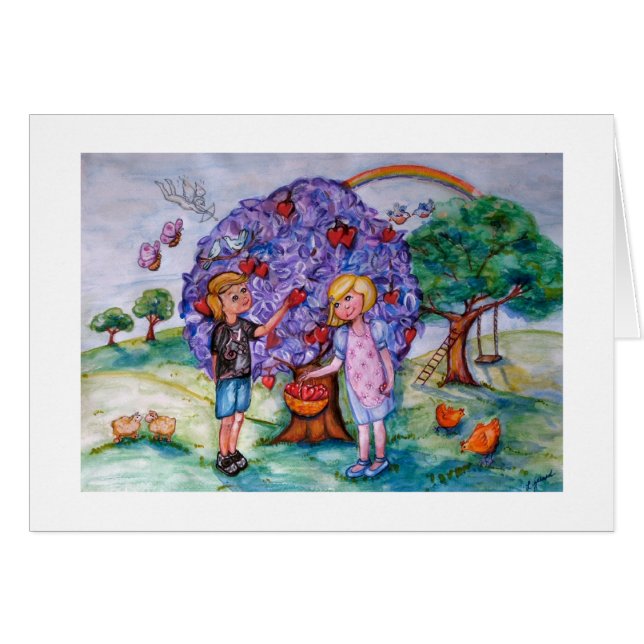 Kärlekpickersna Hälsningskort (Framsidan Horizontal)