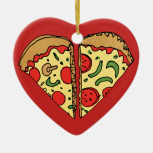 KärlekPizza tillfogar namn Julgransprydnad Keramik