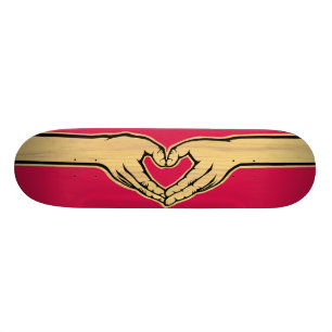Kärlekrörelsen "Hearthands ", Mini Skateboard Bräda 18,5 Cm
