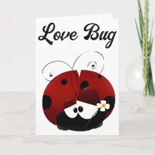 Kärleks Bug Ladybug Söt Tecknad Alla Hjärtans Dag  Kort