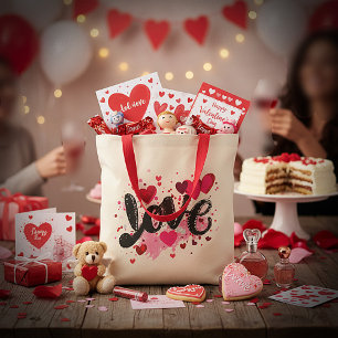 Kärleks doodle konst valentin tygkasse