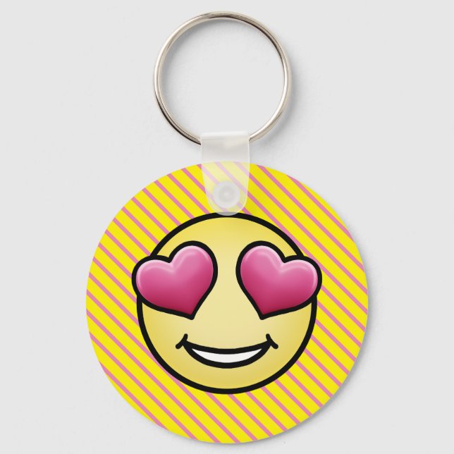 Kärleks-Emoji Nyckelring (Framsida)
