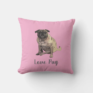 Kärleks Pug Kudde