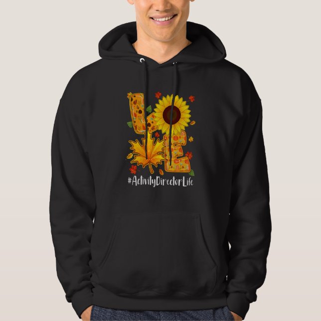 Kärleksaktivitetsdirektör Liv Tacksägelse Höst Fa Hoodie (Framsida)