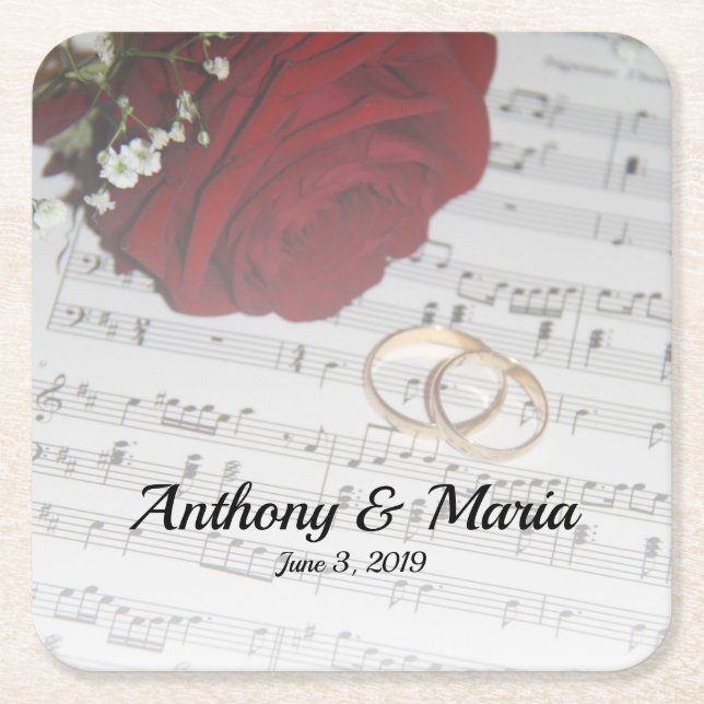 Kärleksång Underlägg Papper Kvadrat (Framsidan)