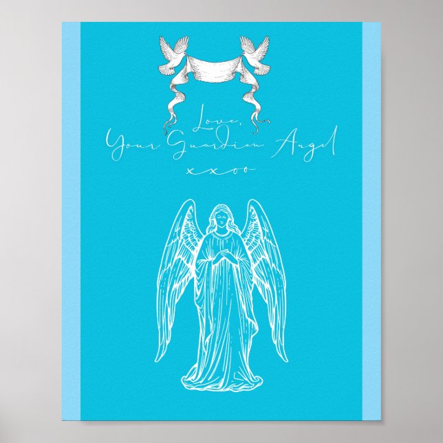 Kärleksbrev Design - Kärlek, Din Skyddsängelxxoo Poster (Framsidan)
