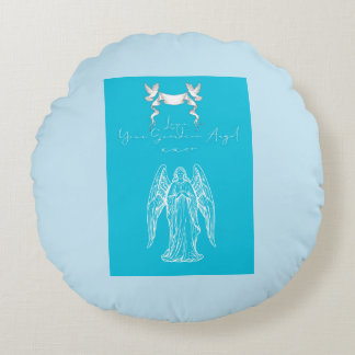 Kärleksbrev Design - Kärlek, Din Skyddsängelxxoo Rund Kudde
