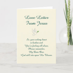 Kärleksbrev från Jesus-kort Kort