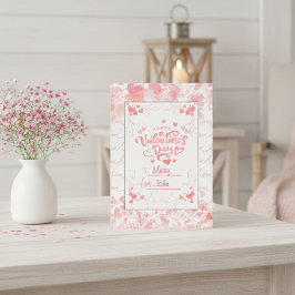 Kärleksbrev i blom: Gör din Alla hjärtans dag pers Julkort