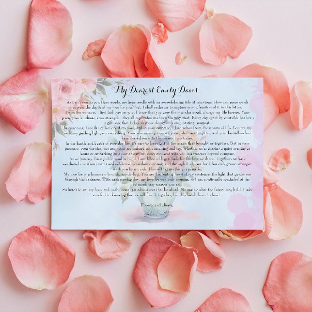 Kärleksbrev till min fru anteckningskort (love letter to my wife, happy anniversary to my wife, i love my wife, the good wife, letter to my wi)