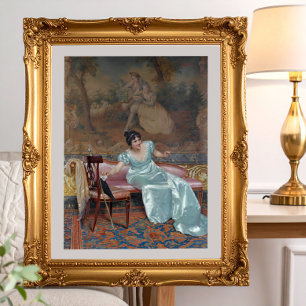 Kärleksbrevet av Vittorio Reggianini Poster