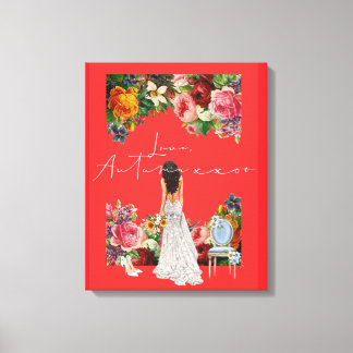 Kärleksbrevsdesign - Kärlek, Höst xxoo Canvastryck