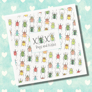 Kärleksbugs och pussar XOXO Alla hjärtans dag Pappersservett