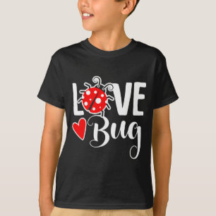 Kärleksbugs söta Alla hjärtans dag-fest Nyckelpigo T Shirt