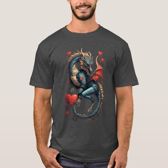 Kärleksdrake pojke t shirt (Framsida)