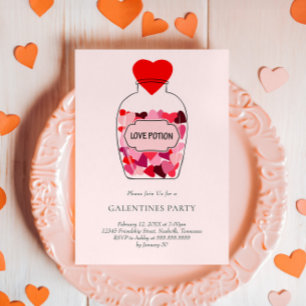 Kärleksdrops Alla hjärtans dags Galentines-fest Inbjudningar