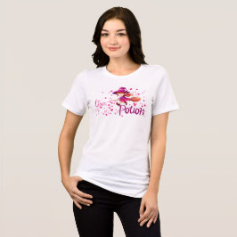 Kärleksdrops Häxa T-Shirt | Söt Rosa Halloween Te
