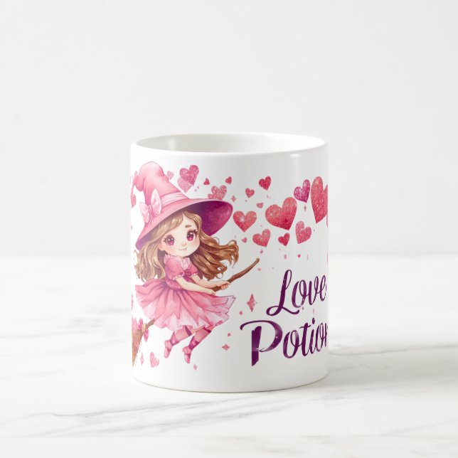 Kärleksdrycksmugg | Söt häxvalentinskopp Kaffemugg (Center)