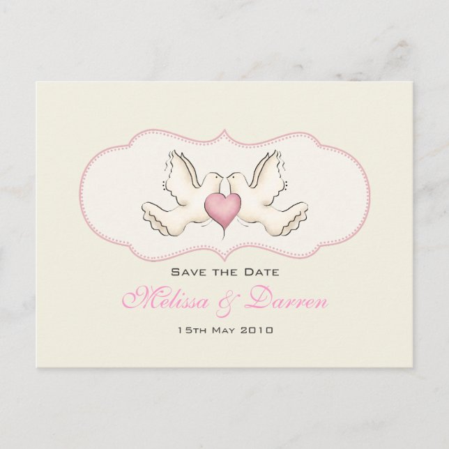 Kärleksduvor vykort (Framsida)