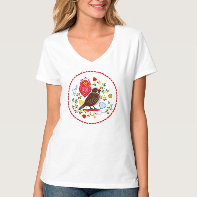 Kärleksegelbroderier T Shirt (Framsida)