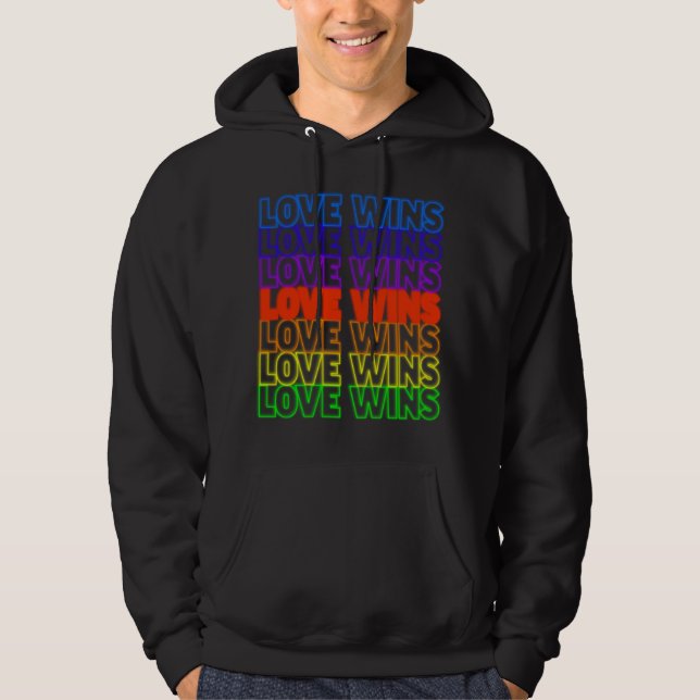 Kärleksegrar! Svart neon undertecknar tröjan Hoodie (Framsida)